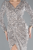Robe de Soirée Longue Beige ABU4512