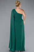 Robe Grande Taille Longue Mousseline Émeraude ABU4407