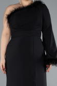 Robe Grande Taille Longue Noir ABU3518