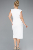 Robe De Fête Grande Taille Midi Blanc ABK2190