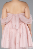Robe De Mariée Grande Taille Mini Poudre ABK2110