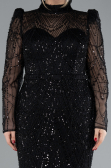 Robe Queue de Poisson Longue Noir ABU4526