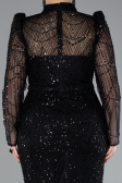 Robe Queue de Poisson Longue Noir ABU4526