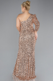Robe De Fiançailles Grande Taille Longue Or ABU4404