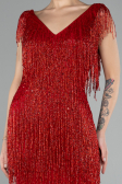 Haute Couture Mini Pierreux Rouge ABK2199