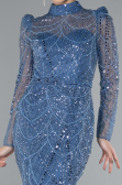 Robe Queue de Poisson Longue Indigo ABU4526