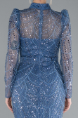 Robe Queue de Poisson Longue Indigo ABU4526