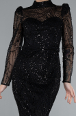 Robe Queue de Poisson Longue Noir ABU4526