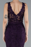 Robe Queue de Poisson Longue Lacé Violet Foncé ABU4493