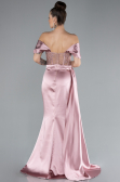Robe De Soirée Satin Longue Poudre ABU4424