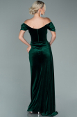 Robe de Soirée Longue Velours Émeraude ABU1990