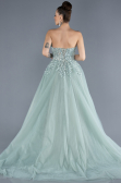 Robe De Fiançailles Grande Taille Longue Menthe ABU4453