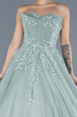 Robe De Fiançailles Grande Taille Longue Menthe ABU4453