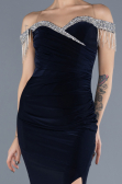 Robe de Soirée Longue Bleu Marine ABU4553