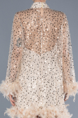 Robe de Cérémonie Courte Squameuse Or ABK2202