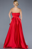 Robe de Soirée Longue Satin Rouge ABU4561