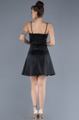 Robe de Cérémonie Courte Satin Noir ABK2225