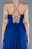 Robe de Soirée Longue Bleu Saxe ABU4596