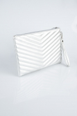 Sac de Soirée Cuir Argent KC413