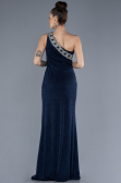 Robe de Soirée Longue Bleu Marine ABU4599