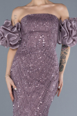 Robe de Soirée Longue Perlé Lavande ABU4616