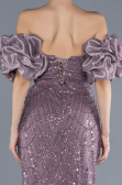 Robe de Soirée Longue Perlé Lavande ABU4616
