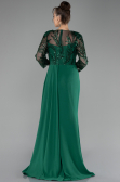 Robe De Soirée Mousseline Longue Émeraude ABU4293