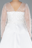 Robe De Mariée Grande Taille Longue Satin Blanc ABU4639