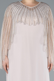 Robe De Soirée Grande Taille Longue Mousseline Beige ABU4632