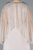 Robe De Soirée Grande Taille Longue Mousseline Beige ABU4632