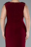 Robe De Soirée Grande Taille Longue Rouge Bordeaux ABU2854