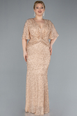 Robe De Soirée Grande Taille Longue Or ABU4542