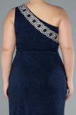 Robe De Soirée Grande Taille Longue Bleu Marine ABU4601