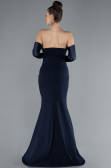 Robe Queue de Poisson Longue Bleu Marine ABU4637
