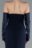 Robe Queue de Poisson Longue Bleu Marine ABU4637