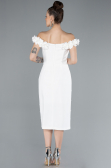 Robe de Cérémonie Midi Blanc ABK2248