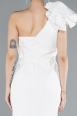 Robe de Cérémonie Midi Blanc ABK2249
