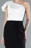Robe de Cérémonie Midi Noir-Blanc ABK2249