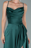 Robe De Soirée Satin Longue Émeraude ABU1843