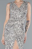 Robe de Soirée Longue Beige ABU4672