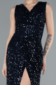 Robe de Soirée Longue Bleu Marine ABU4672