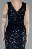 Robe de Soirée Longue Bleu Marine ABU4672