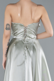 Robe de Soirée Longue Satin Menthe ABU4680