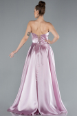 Robe de Soirée Longue Satin Poudre ABU4680