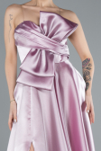 Robe de Soirée Longue Satin Poudre ABU4680