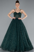Robe de Soirée Longue Émeraude ABU3839