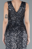 Robe de Soirée Longue Anthracite ABU4672