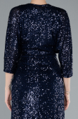 Robe De Cérémonie Squameuse Courte Bleu Marine ABK1912
