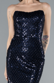 Robe de Cérémonie Midi Bleu Marine ABK2260