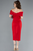 Robe De Soirée Midi Rouge ABK2263